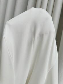 SHEIN Privé 前紐扣折邊西裝外套 - 白色 - 查看 6
