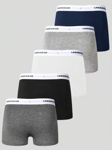 男士平口內褲（5 件/套） - 彩色 - 查看 2