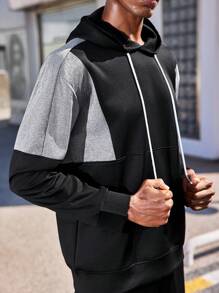 Gym Rark Chaqueta deportiva con capucha con cordón y bloques de color y pantalones de chándal para hombre, conjunto deportivo, chándal, conjunto de entrenamiento para gimnasio - Negro - Ver 3