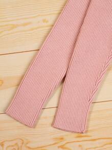 Boys' Sweater With Bear Embroidery - Pink - View 5