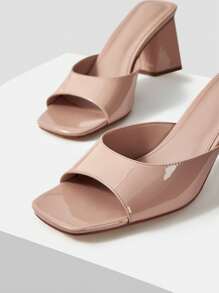 MOTF PREMIUM Tối giản Xăng đan gót khối Đối với phụ nữ - Hồng - Xem 5