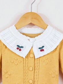 嬰兒(女)開襟衫 - 黃色 - 查看 4