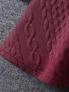 SHEIN 秋冬季少女休閒流蘇邊裝飾連衣裙