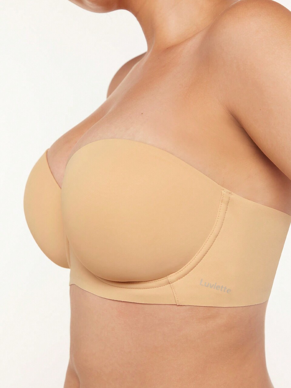Strapless Push-Up Underwire T-Shirt Lingerie As Outerwear Bra Nude Basic Half Wedding Bra