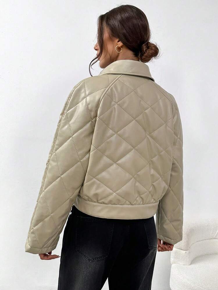 Women's Short Pu Padded Coat