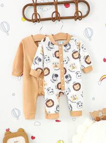 Đứa bé trai 2 Miếng Đồ họa Hoạt hình Áo liền quần - Nhiều màu - Xem 1