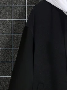 Manfinity EMRG Loose Fit Men's Skull Print Baseball Collar Jacket - Black - View 5