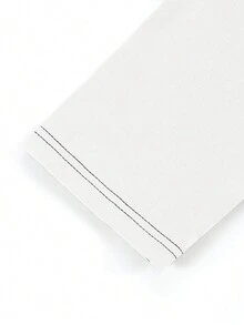 ROMWE MEN Goth Spring/Summer Casual Graphic Men'S Cross & Letter Printed T-Shirt For Halloween, School, Rave, For Fall, 2000S Style, Long Sleeve Top - Black and White - View 5