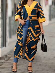 SHEIN LUNE 大碼襯衫 - 黃色 - 查看 3