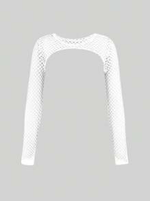 EgrlEra 3pcs Hollow Out Fishnet Mesh Top - Multicolor - View 6