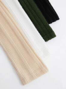 SHEIN Unity 4pcs Ribbed Knit Tee