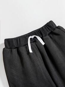 SHEIN 男童保暖长裤 - 黑色 - 查看 3