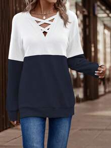 SHEIN LUNE 連帽衛衣 - 藏蓝色 - 查看 6