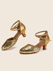 Gold Glitter Dance Shoes For women Brand Modern Dance Shoes Salsa Ballroom Tango Latin Shoes For Girls Ladies Women - Gold - View 2