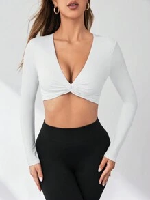 Gameset SHEIN Sport Letter Graphic Curved Hem Sports Tank Topworkout Tank Top - White - View 4