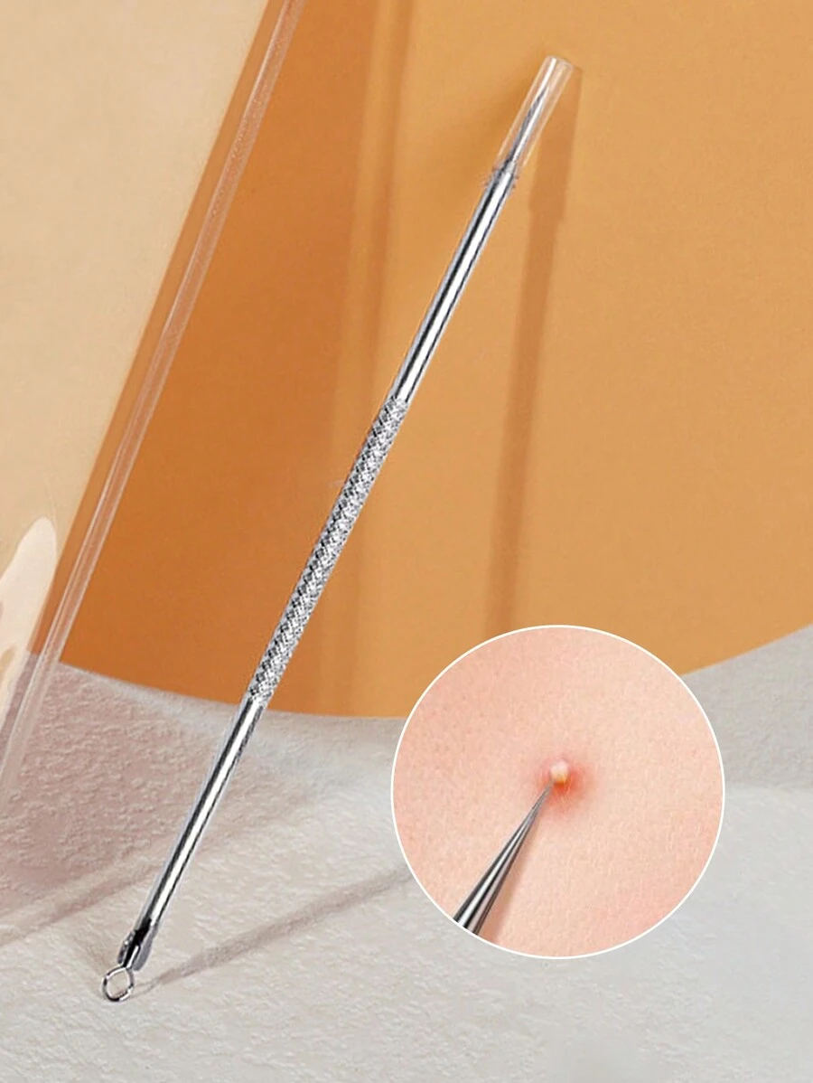 LAMEILA 不銹鋼粉刺針,角釘粉刺針,黑頭粉刺去除,粉刺去除工具 - 銀色 - 查看 1