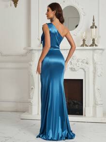 SHEIN Belle 單肩設計,魚尾擺伴娘禮服(成人)