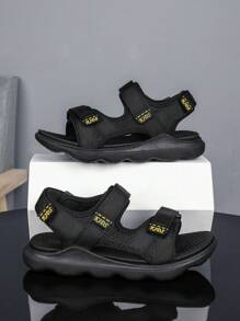 Boys' Summer Sports Sandals With Double Weaved Straps And Mesh Lining