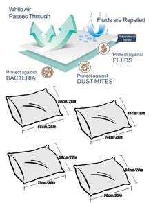 衍縫防水枕套套裝不附帶 - 白色 - 查看 5