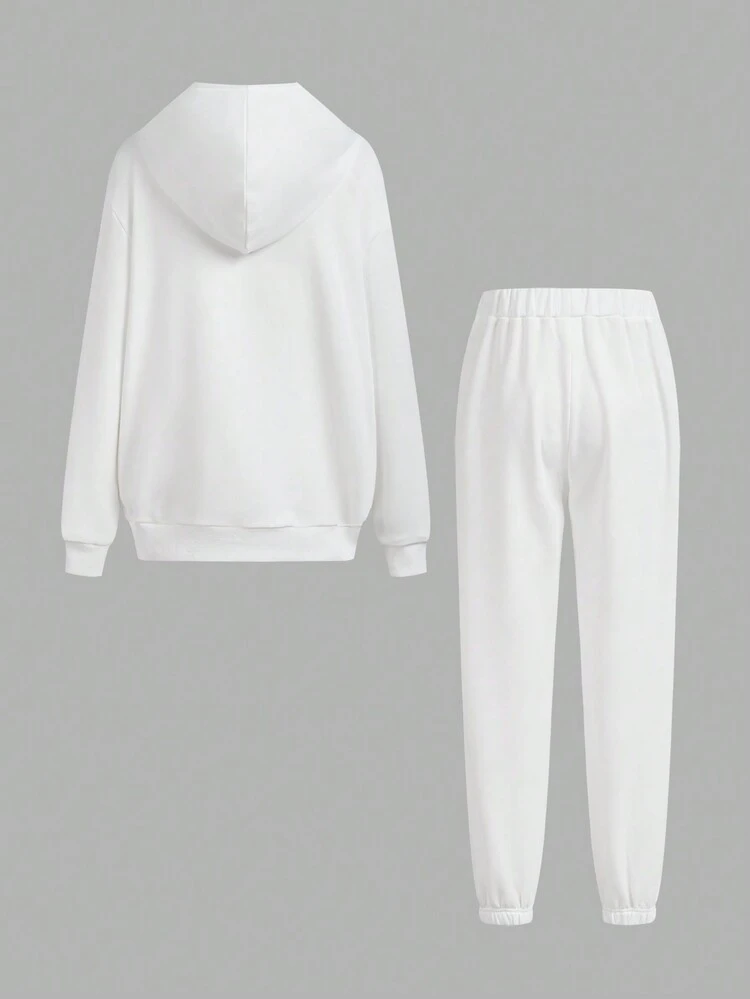 Teen Boy Letter Graphic Hoodie & Sweatpants