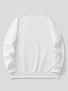 Elenzga Women Plus Size Casual Slogan Print Crew Neck Long Sleeve Thermal Sweatshirt, Autumn/Winter Graduation,Back To School Outfits,Graduation,Teacher Outfits For Women,Back To School Pullover Fall Outfit