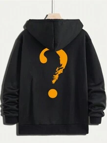 Sudadera con capucha de aventura al aire libre para hombres, de moda para diversos entornos, para Halloween - Negro - Ver 4