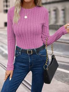 SHEIN LUNE Camiseta Para Mujer - Rosa - Ver 4