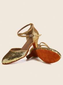 Gold Glitter Dance Shoes For women Brand Modern Dance Shoes Salsa Ballroom Tango Latin Shoes For Girls Ladies Women - Gold - View 6