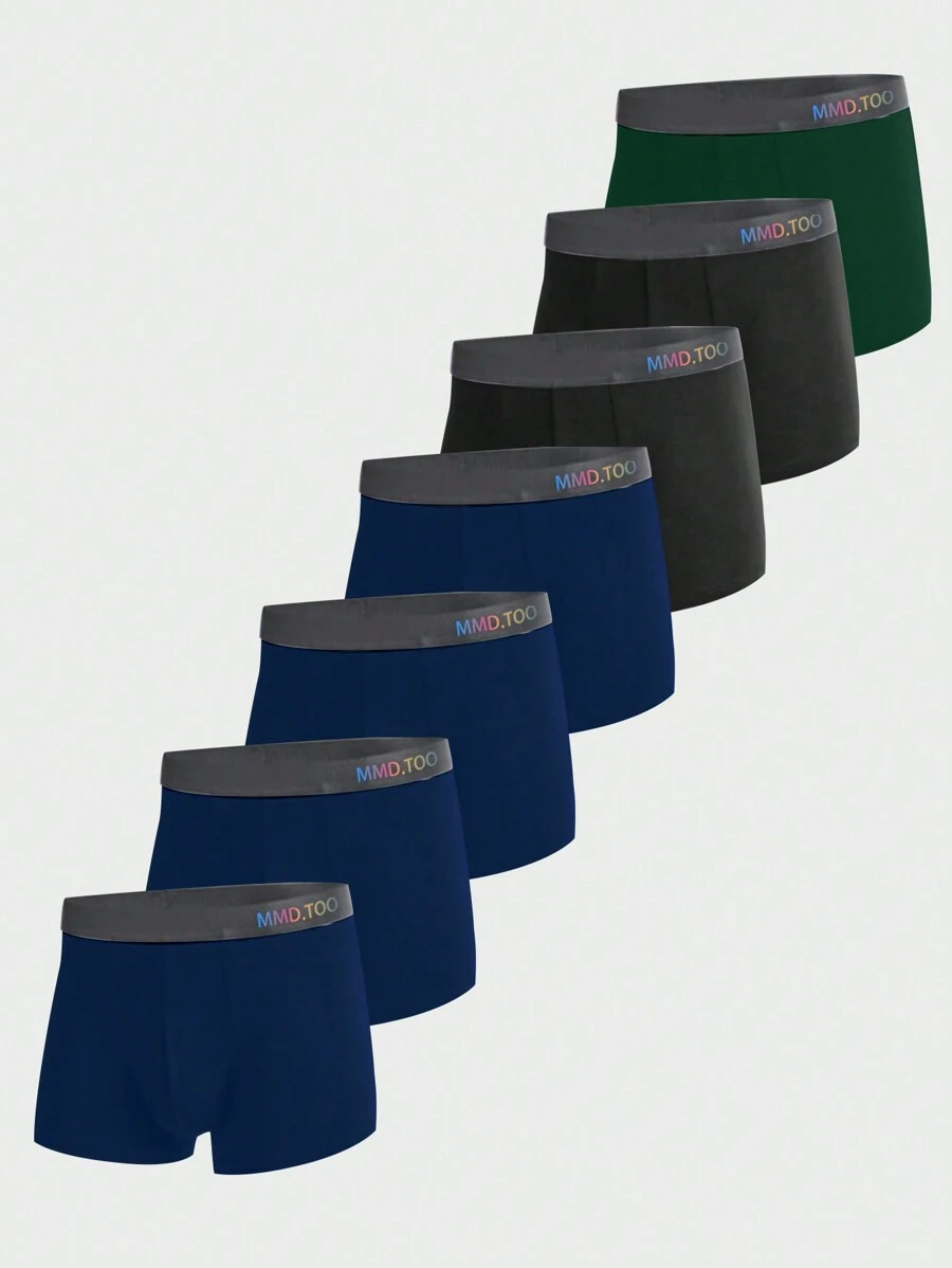 Men's 6pcs/set Underwear With Letter Print - Multicolor - View 1