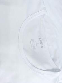 Men's Letter Print T-shirt - White - View 3