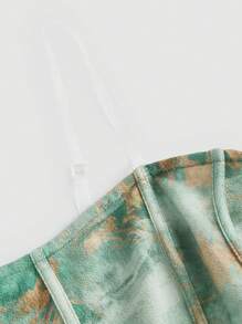 SHEIN MOD 紮染不對稱下擺抹胸式上衣 - 彩色 - 查看 4