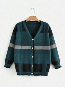 SHEIN Maternity Casual Loose Cardigan Sweater, For Winter