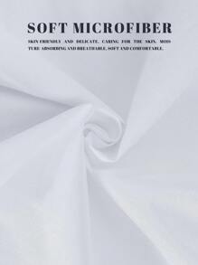 2pcWaterproof Pillowcase Without Filler, White Simple Bed Pillow Cover For Bedroo - White - View 9