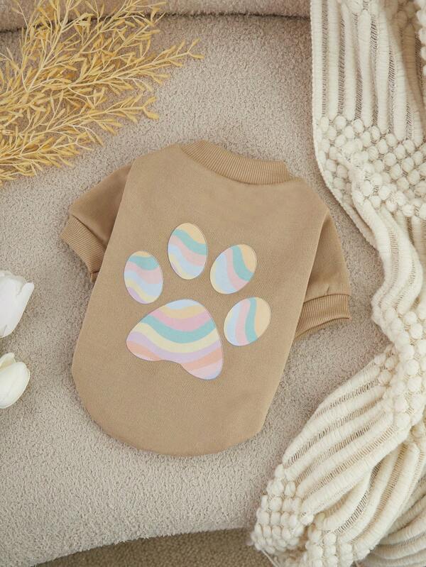Emily J Artist Girlcore 1pc Paw Print Pet Sweatshirt, Holiday