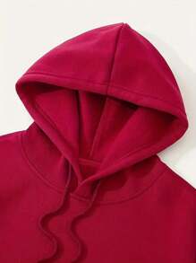 Manfinity EMRG Men Bear Print Kangaroo Pocket Drawstring Hoodie