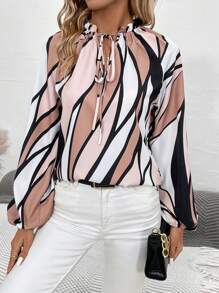 SHEIN LUNE In Toàn bộ Cà vạt Áo sơ mi - Nhiều màu - Xem 6