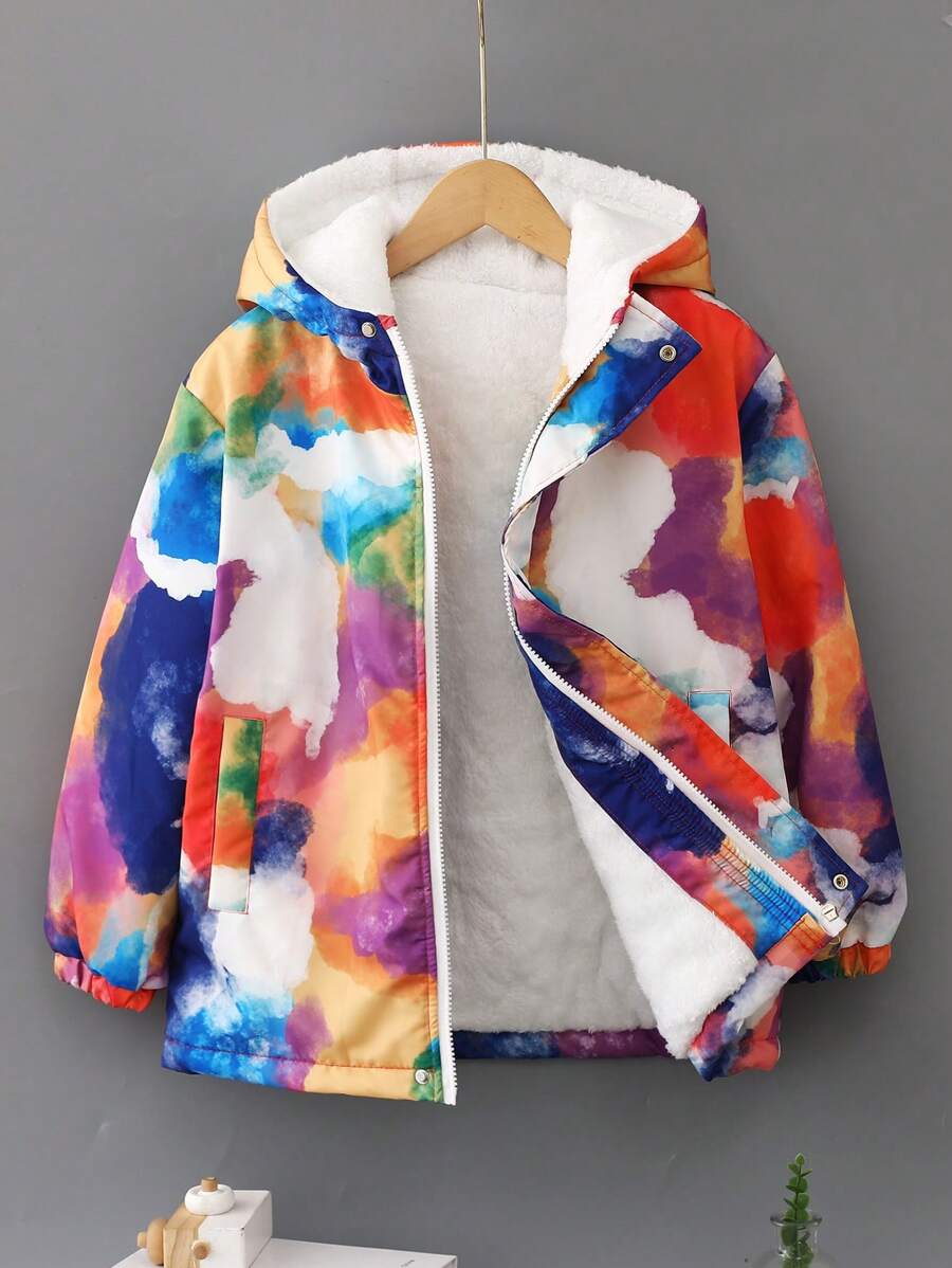 Tween Boy 加厚连帽棉服外套 - 彩色 - 查看 1