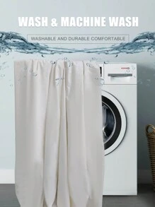 Solid Water Proof Fitted Sheet, Simple White Washable Bedding For Home - White - View 8