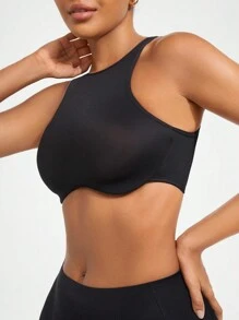 SHAPORA Của phụ nữ Định hình cơ thể Áo - màu đen - Xem 3