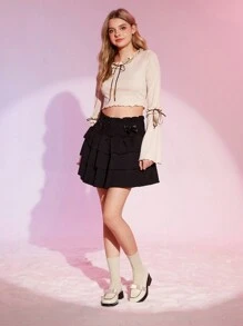 SheIn MOD Women's Fashionable Boots - Beige - View 2