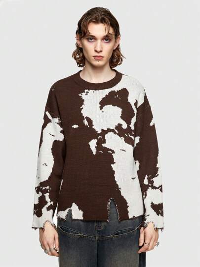 Street Life Suéter De Cuello Redondo Para Hombre Con Bloques De Color