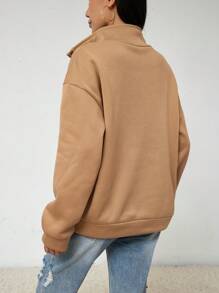 INAWLY 女士運動衫 - 卡其色 - 查看 2