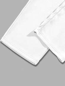 Manfinity EMRG Pantalones De Chándal Para Hombre Con Ajuste Holgado Y Estampado De Cruz Para Uso Casual - Blanco - Ver 8