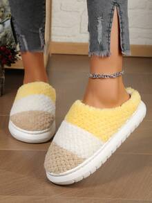 女性時尚三色家居拖鞋 - 彩色 - 查看 2