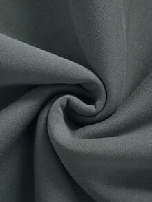 SHEIN EZwear 時尚狗狗字母圖案抓絨運動衫,百搭風格 - 灰色 - 查看 6