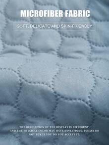 1入組刷毛面料浮雕床墊套 - 霧霾藍 - 查看 9