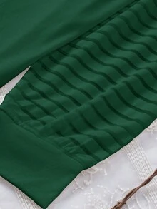 網紗大碼t恤 - 綠色 - 查看 8