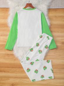 SHEIN Teen Girl Cartoon Graphic PJ Set - Multicolor - View 2