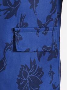 Cậu bé Tween In hoa Áo vest & Quần tây - Xanh đậm - Xem 8