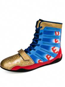 Men's Wrestling Boxing Shoes, Women's Breathable Indoor Soft-soled Wrestling Combat Sanda Training Kickboxing Games Squat Fitness Shoes